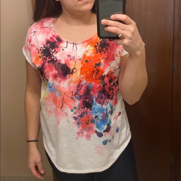 Apt. 9 women’s PL floral design tee - Picture 2 of 4